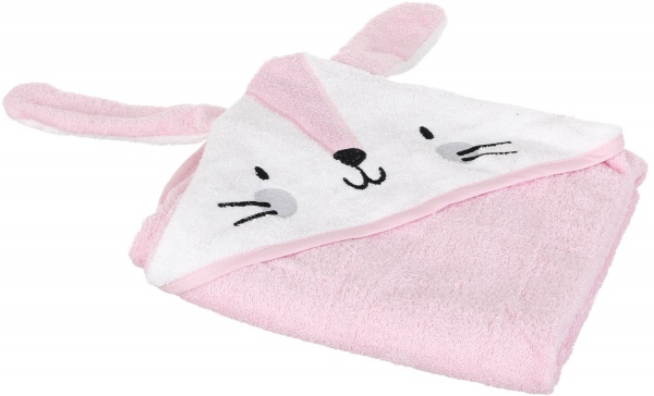 Полотенце махровое Україна Зайчик 95х95 см розовый