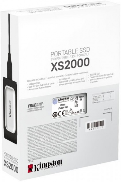 SSD-накопитель Kingston 500GB Portable USB Type-C 3D V-NAND (SXS2000/500G) 