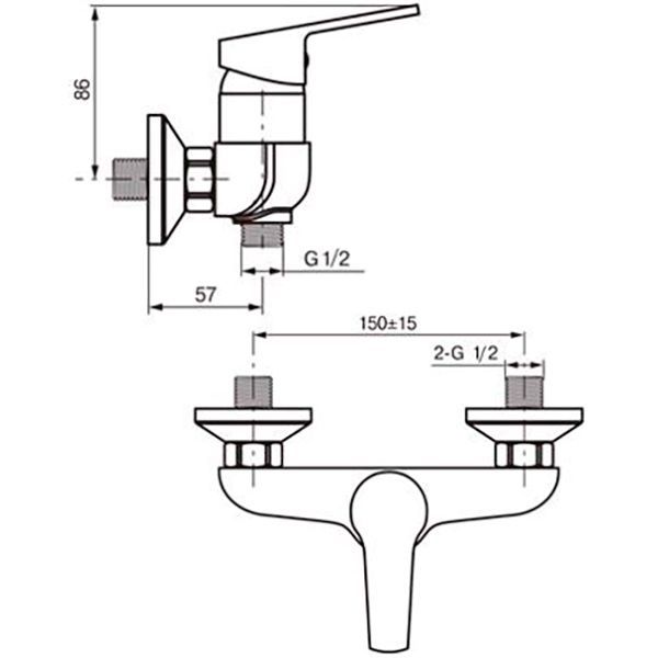 Смеситель для душа Koller Pool Kvardo KR0450
