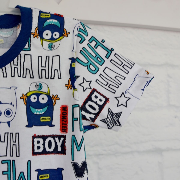 Пижама для мальчиков Blanka Лето р.134 синий 110297 