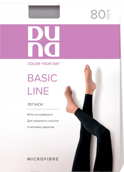 Легінси Duna 80 den 1455 р.128-134 чорний 