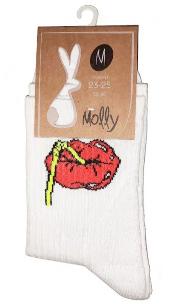 Шкарпетки Молли Губки №3 р. 23-25 білий 1 пар 