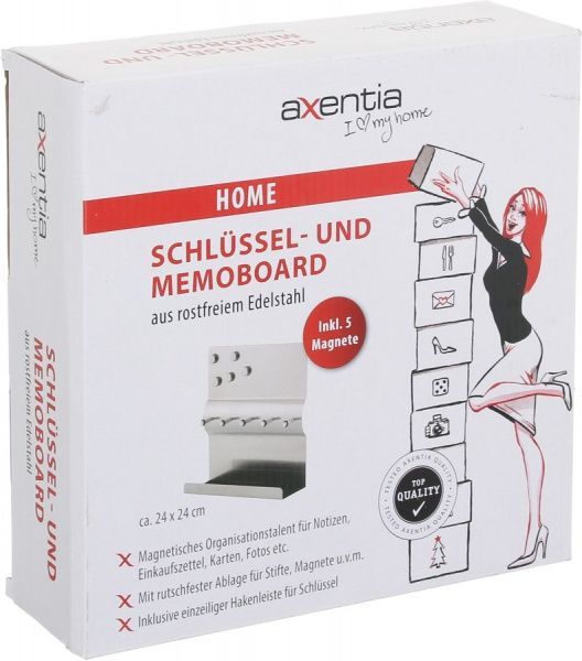 Ключница Axentia 24x24 см 5 крючков и 5 магнитов