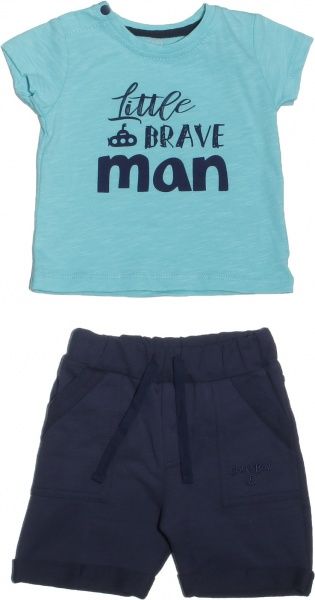 Комплект Фламинго для мальчиков синий с бирюзовым р.68 508-129 