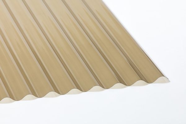 Гофрований монолітний полікарбонат PALRAM PO 76/18 2000x900 мм бронза 