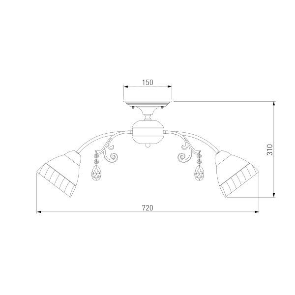 Люстра потолочная Strotskis Camilla 8x60 Вт E27 белый/золото 30156/8 