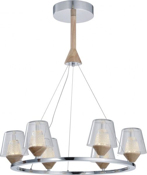 Люстра світлодіодна Інтерклас НСБ 04-6хХХ-300 6x5 Вт хром MD8153-6 