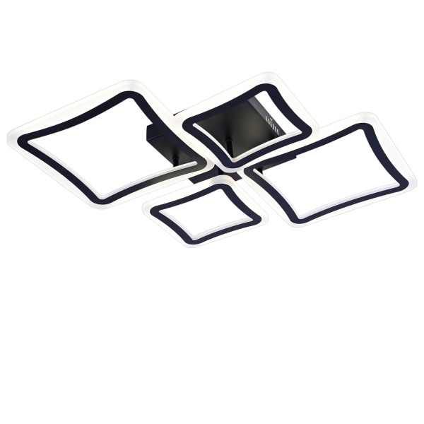 Люстра светодиодная Victoria Lighting с пультом д/у 78 Вт черный Grano/PL4 black 