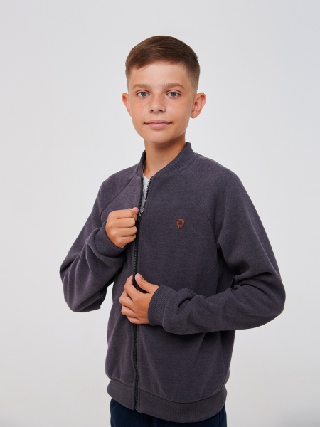Бомбер для мальчика Smil р.164 графит 116578 