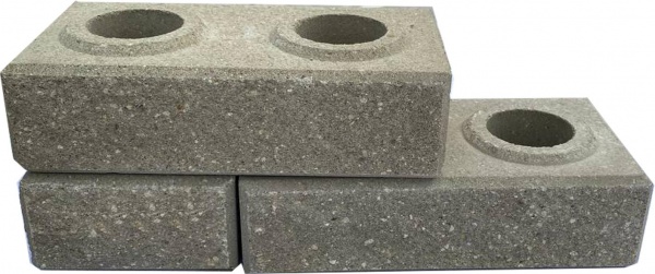 Цегла гіперпресована LEGO-FASAD колота кутова сіра