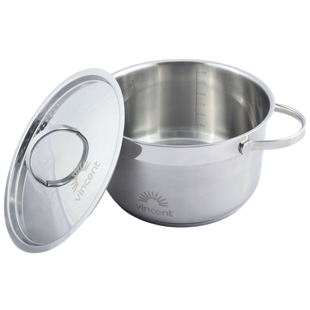 Кастрюля с крышкой Vincent 20 см 3,3 л VC-3185-20