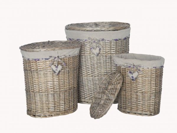 Корзина плетеная с текстилем Natural House FB-20S 36х24х41 см 