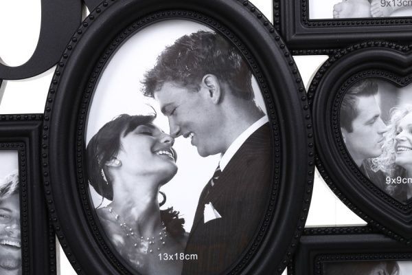 Рамка для фото Koopman колаж Love 40.5х44х4 см чорний 