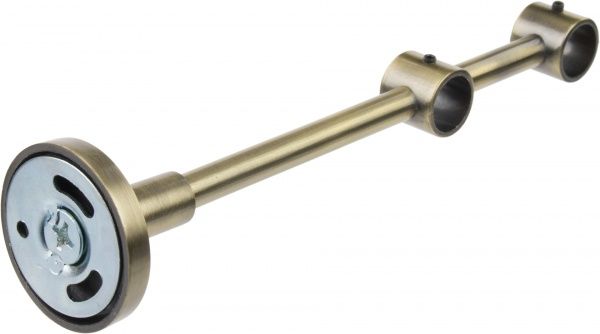 Тримач для карниза Gardinia Memphis закритий подвійний набірний d16 мм антична латунь 