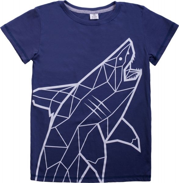 Футболка для мальчика Luna Kids с принтом Shark р.128 темно-синий 