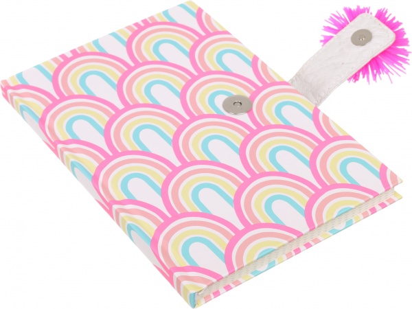 Книга для записей Rainbow с силиконовым помпоном А5
