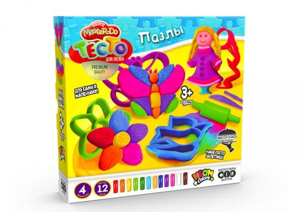 Набор теста для лепки Danko Toys Master Do Пазлы (укр)