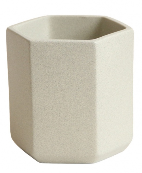 Горщик керамічний №7 крошка фігурний 0,3 л бежевий (074-7-001) 