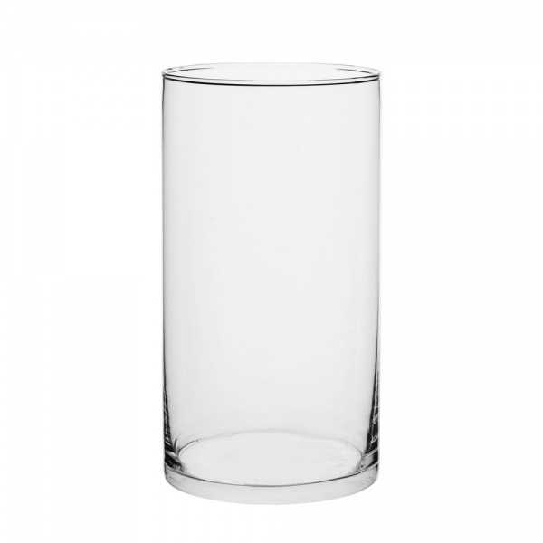 Ваза скляна Циліндр прозора H290/D158 29 см 