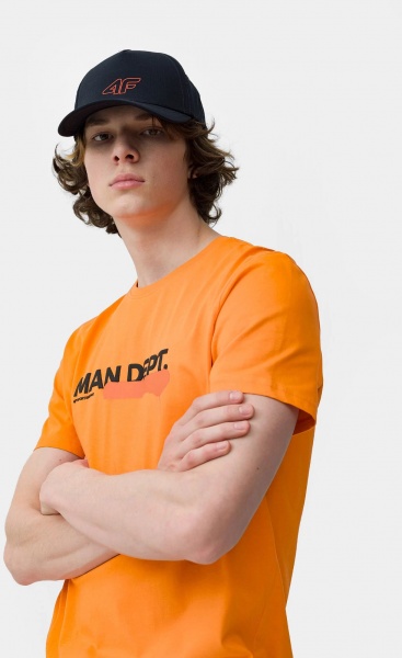 Футболка 4F TSHIRT M0988 4FAW22TTSHM0988-70S р.XL помаранчевий