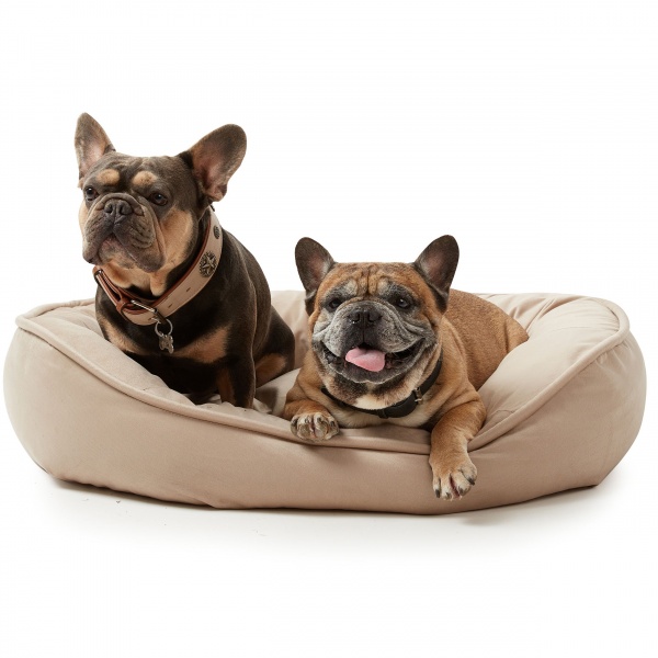 Лежак PETBED Velor Пончик L 90x75x20 см бежевый