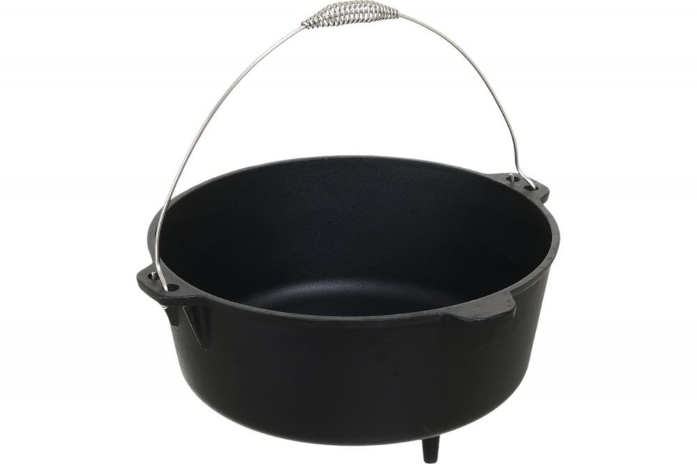 Казан Grilland 12 л чугунный туристический с крышкой UHR111704