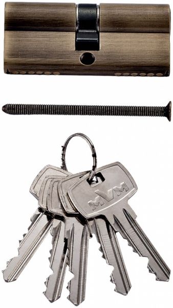 Циліндр MVM Р6Е 30x30 ключ-ключ 60 мм стара бронза