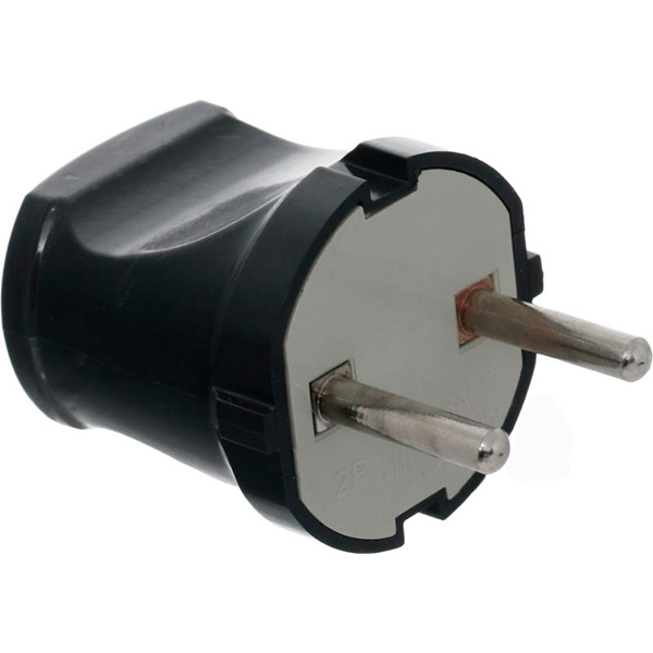 Вилка кабельная UP! (Underprice) YK-205B-BK без заземления 220В 10А IP20 пластик черный