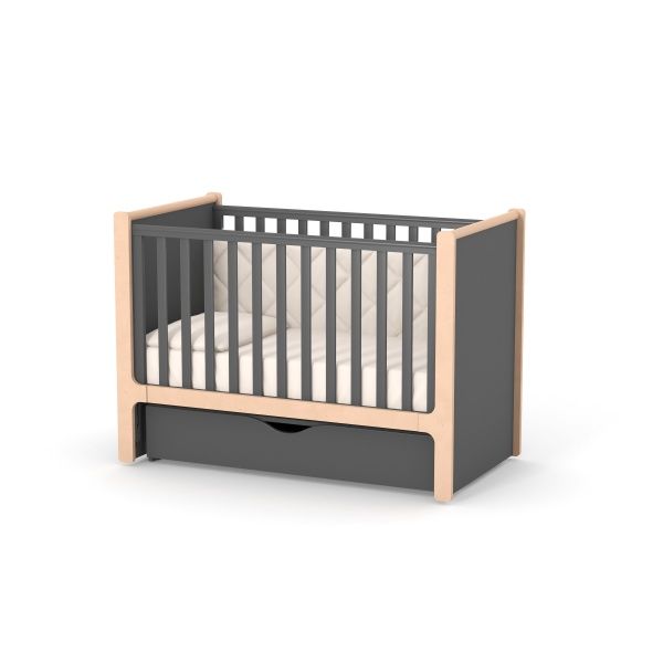 Ліжечко дитяче Veres ЛД 7 Ніцца темно-сірий 07.3.1.36.16