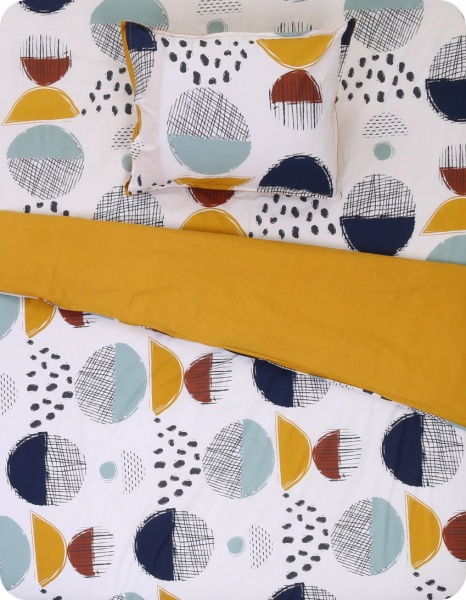 Комплект постельного белья Lorient полуторный серый с коричневым Today (без простыни)