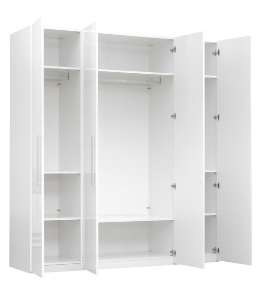 Шафа Embawood Glossy 4-дверна білий 