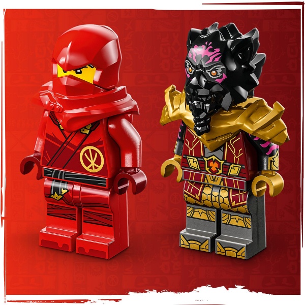 Конструктор LEGO NINJAGO Автомобильная и байковая битва Кая и Раса 71789