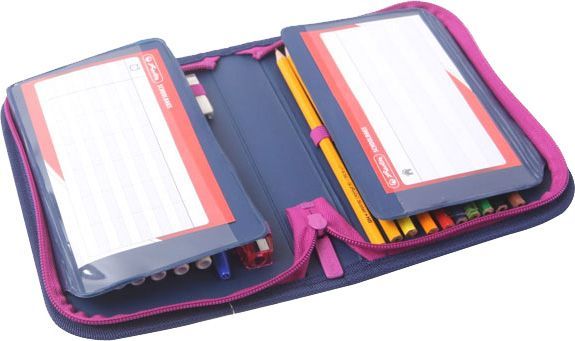 Пенал 31 предметів Butterfly Glitter 50020928 Herlitz фіолетовий