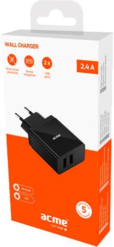 Зарядное устройство Acme CH204 2-ports Wall charger, 2.4 A 