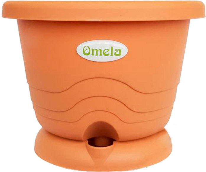 Горшок пластиковый Омела Пастель 2,6 л круглый корица 