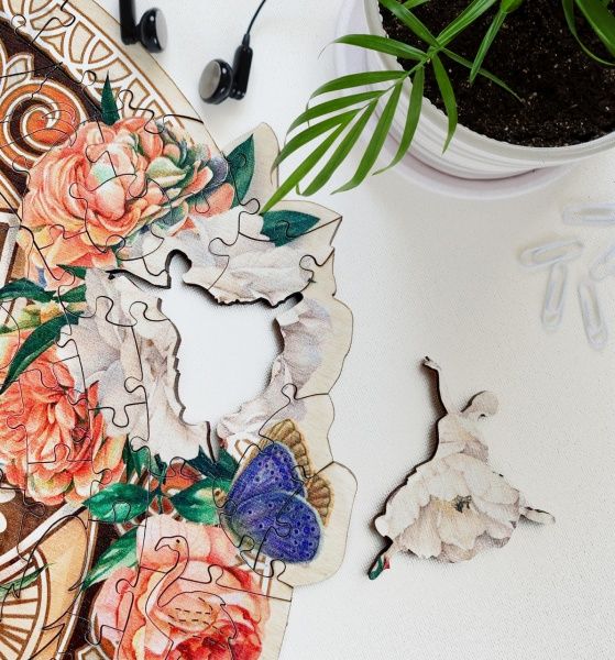 Пазл дерев'яний Граційний павич 320х420 мм ZABAVA 