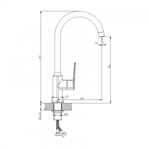 Змішувач для кухні Koller Pool Style SL0500