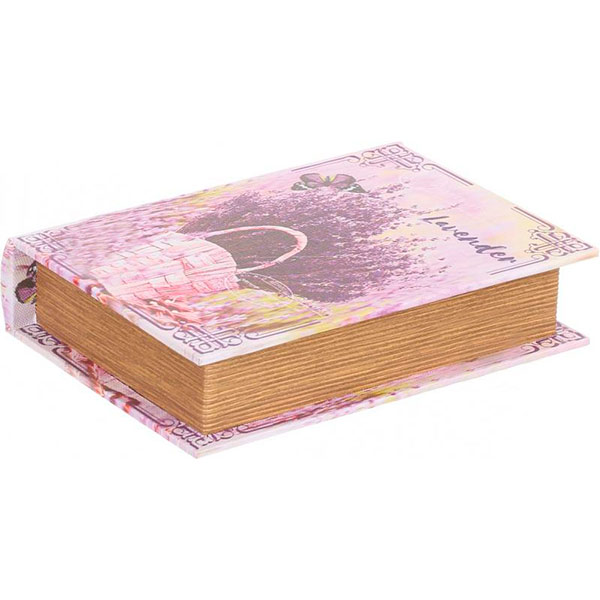 Шкатулка-книга Лаванда в корзине 25x18x5,5 см