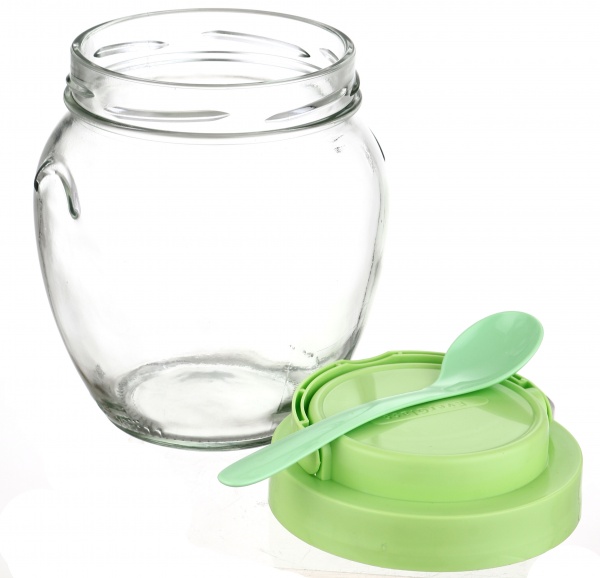 Банка з ложкою 1062 Р-2 салатова Everglass