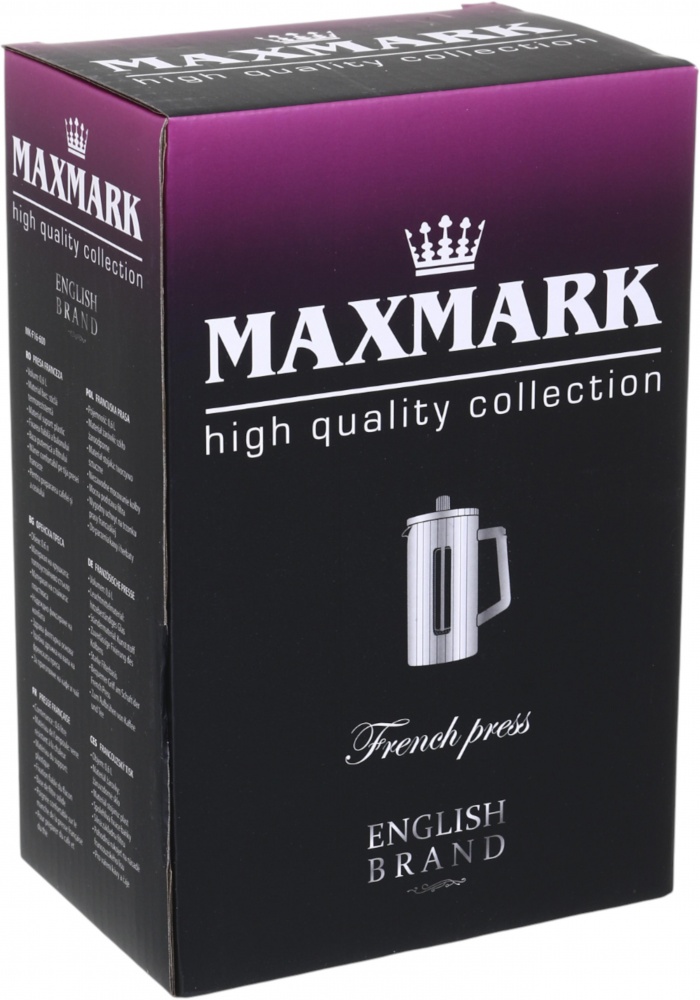 Френч-пресс Maxmark 600 мл черный MK-F16-600