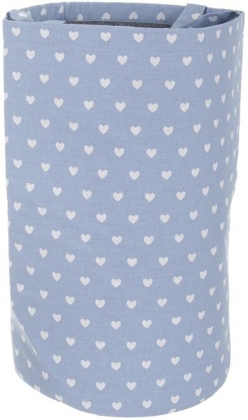 Корзина для игрушек Felt For You голубая с сердечками