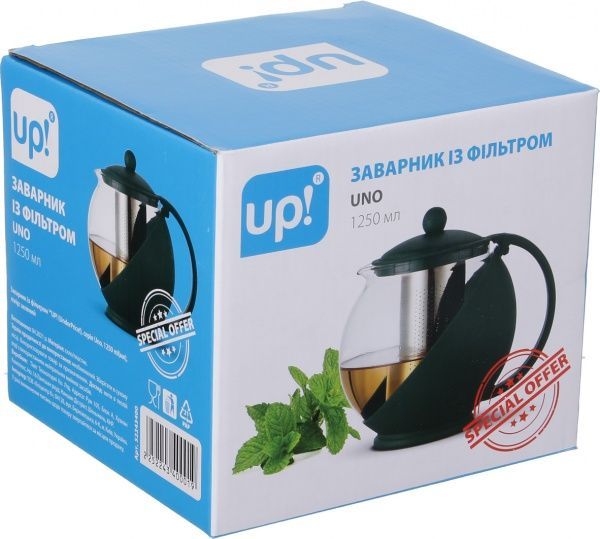 Чайник заварочный Uno 1250 мл зеленый UP! (Underprice)