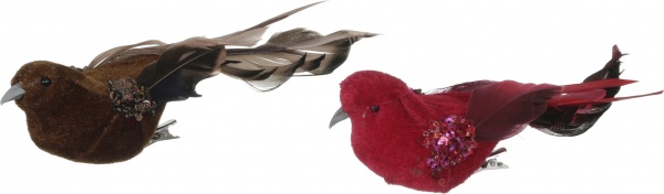 Набор новогоднего декора на клипсе Птички 2 шт. 17х4,5х5,5 см HC4503710