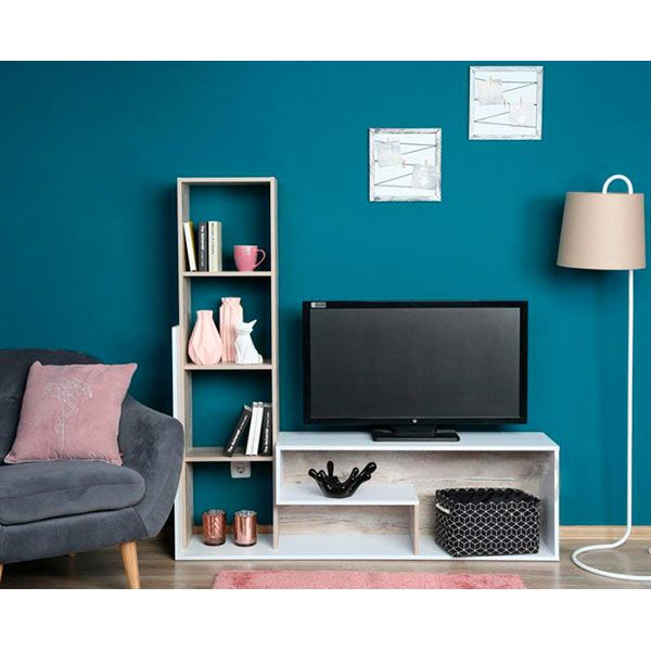 Стенка Этана Doros белый/дуб клондайк 