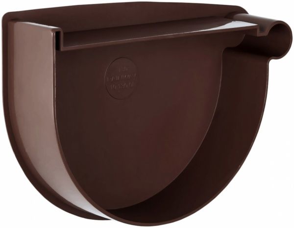 Заглушка лейки правая RAINWAY d130 мм коричневый 