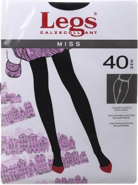 Колготки женские Legs Miss 40 Den Nero р. 4 черный 1 шт. 