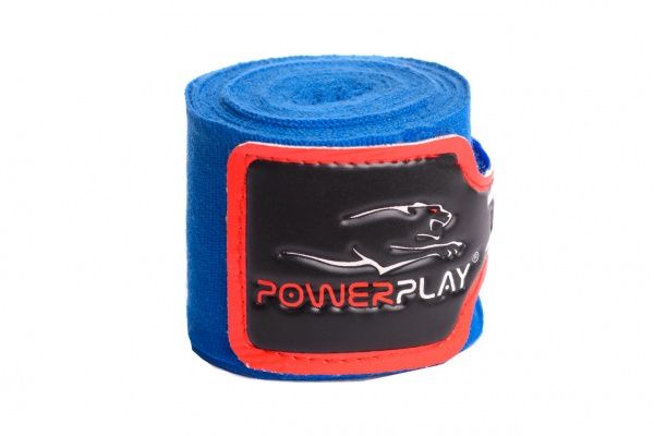 Боксерские бинты PowerPlay уни. 4 м синие PP_3046 