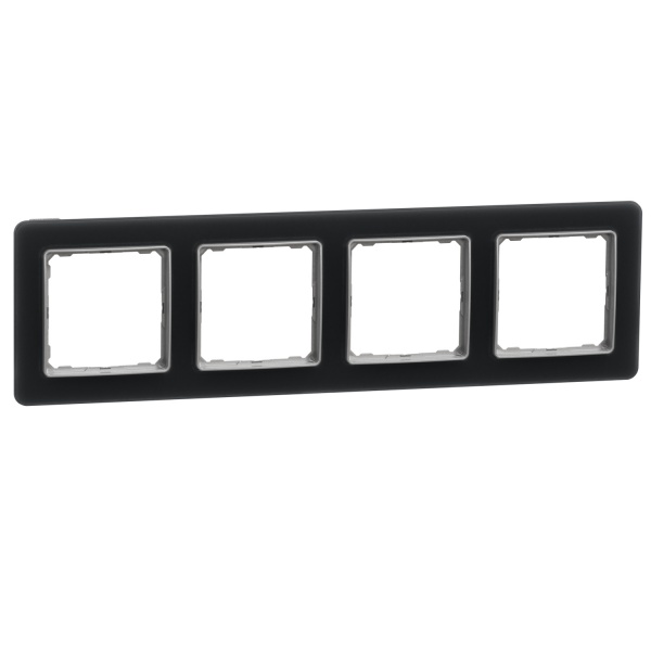 Рамка четырехместная Schneider Electric Sedna Elements универсальная матовый черный SDD362804