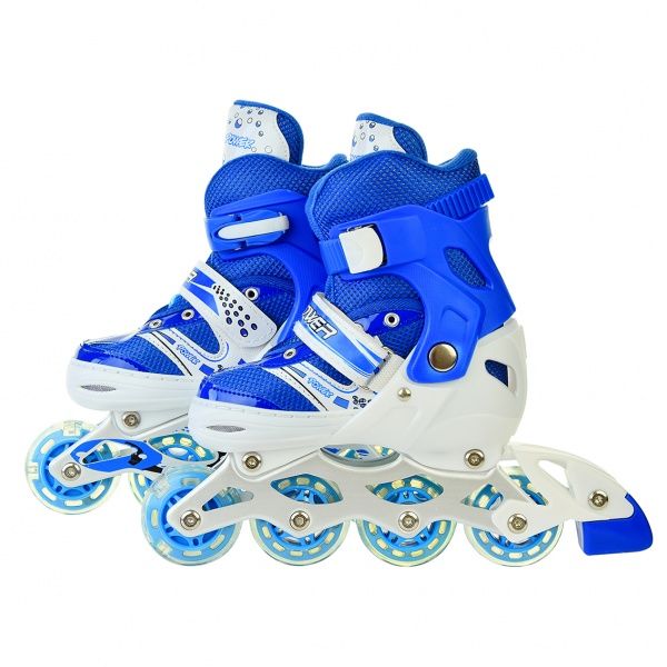 Роликові ковзани Shantou SC190157, зі світлом, 3 кольори р. 31-34 в асортименті