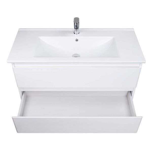 Тумба підвісна Мойдодир Сорренто 100-А з умивальником Su-100